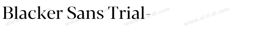 Blacker Sans Trial字体转换